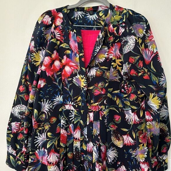 J. Crew & Anthropologie 2 Pc Silk Blouse & Pants Outfit S - Picture 2 of 13